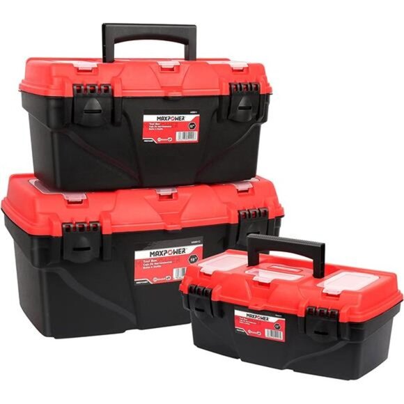MAXPOWER Tool Box Set with Removable Tool Trays - Picture 3 of 6